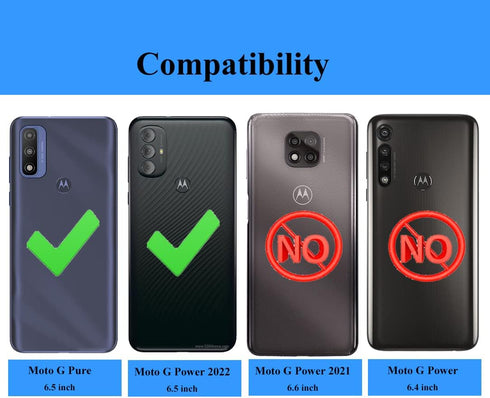 Androgate for Moto G Pure Case, Motorola Moto G Power 2022/ Moto G Play 2023 Case with HD Screen Protector, Military-Grade Ring Holder Car Mount 1...