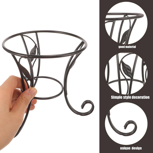 SUPVOX Metal Gazing Ball Stand Iron Globe Stand Crystal Sphere Display Holder Flowerpot Rack Plant Birdbath Bowl Support Base for Garden Home M...