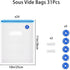 Sous Vide Bags 31Pcs, Reusable BPA Free Vacuum Sealer Bags (11 * 10 in) Vacuum Food Storage Bags for Cooking/Food Storage/Microwave Heating - 24Pc...