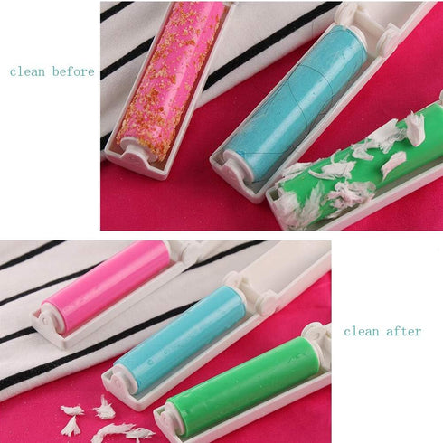 3Pcs Reusable Lint Roller Folding Washable Travel Sticky Dust Picker Cleaner Remover Brush with Cover for Clothes Car Seats Pet Hair Debris(Blue)...