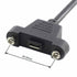 Micro USB Male to Micro USB Female Extension Panel Mount Type Cable with Screws, Data+Charge,Black 50CM/1.6FT...