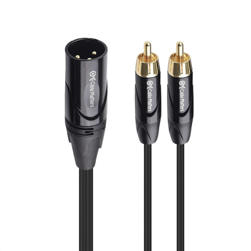 Cable Matters Dual RCA to XLR Stereo Audio Splitter Cable 10 ft / 3m (XLR to Dual RCA Splitter Adapter) in Black...