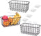 3 Set LeleCAT Adhesive Over the Cabinet Door Wire Baskets for Organizing for Kitchen Food Pantry Bathroom Shelf Storage No Drilling Wall Mounted,B...