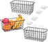 3 Set LeleCAT Adhesive Over the Cabinet Door Wire Baskets for Organizing for Kitchen Food Pantry Bathroom Shelf Storage No Drilling Wall Mounted,B...