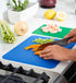 4pc Cutting Boards Flexible Plastic Color Coded Mats Food Icons Meat Vegetable Fish Chicken Chopping Small Busy Kitchen Countertops Catering Thank...