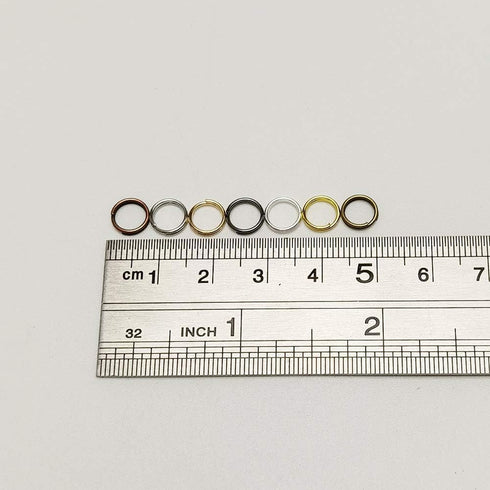 Chenkou Craft 1 Box 1050PCS 7 Colors Split Double Loops Jump Rings & Ring Jewelry Keychain Making 7mm With1 pc Clear Box (Mix, 0.27"(7mm))...