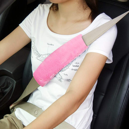Soft Faux Car Seat Belt Cover Pad,Car Safety Seat Belt Strap Shoulder Pad for Adults and Children,Suitable for Car Seat Belt,Backpack,Shoulder Bag...