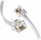 (3 Pack) 12 Inches Short Telephone Cable RJ11 Premium Quality, 6P4C Phone Line Cord (1 Foot, White)...