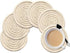 Gracelife 6pcs Cup Mat Pure Cotton Thread Weave Round Drink Hot Pads Mats Set Absorbent Scald-proof Drink Coasters (Beige)...