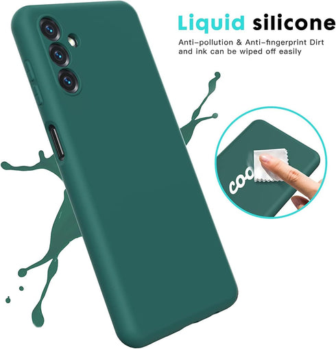 Samsung Galaxy A13 5G (Not for 4G) Case, Liquid Silicone Case with Microfiber Lining Thickening Shockproof Design Soft Gel Rubber Phone Case Cover...