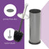 Home Basics Toilet Brush with Swirl Canister, Grey | Sturdy Base | Embossed Design | Neutral Color...