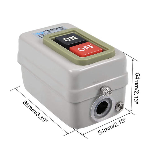 380V 15A 2.2kW 3P 3 Phase ON/Off BS216B Self Lock Push Button Power Switch Mechanical Equipment Control Station 2Pcs...