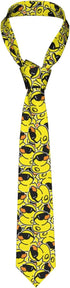 Duck Mens Tie Cool Duck With Sunglasses Necktie,Fun Print Woven Slim Neck Ties for Men...