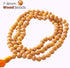 HealthAndYoga™ Tulsi Wood Mala (108 + 1 Round 8mm Beads with Tassel)- Holy Basil Plant Wood - Hand Knotted Rosary String for Mantra Chanting, Pray...