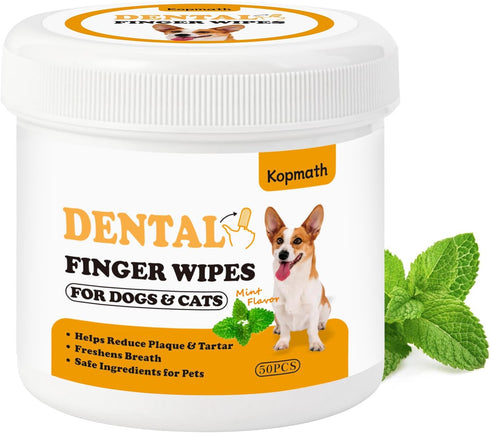 Dog Teeth Cleaning Wipes, Wider Dog Dental Wipes for Teeth, Reduce Plaque & Tartar, Freshen Breath,Safe& Natural Pet Dental Finger Wipes for Dogs ...