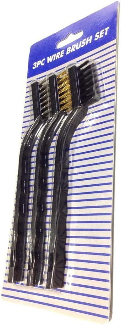 YXQ 3Pcs Wire Clean Brush Set with Handle Black Plastic for Home Kitchen Cleaning Welding Slag and Rust Gas Stove Smoke Machine Tool...