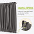PONY DANCE Gray Door Curtain - Thermal Insulated Rod Pocket Blackout Privacy French Door Panel with Tieback, 54 inch Wide by 72 inch Long, Grey, 1...