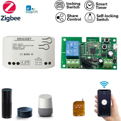 1 Channel USB5V 12V ZigBee Smart Relay Switch,Adjustable Selflock and Momentary Working Mode,Works with Tuya Zigbee Gateway......