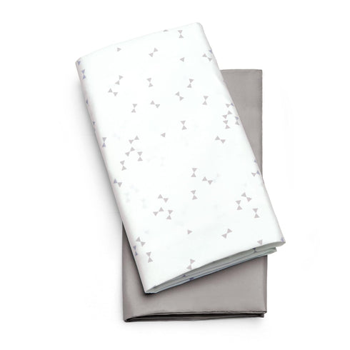 Chicco LullaGo Bassinet Sheets - Grey Triangle 2-Pack | Grey...
