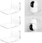 OAPRIRE Acrylic Floating Wall Shelves Set of 3 for Security Cameras, Baby Monitors, Speakers - Universal Small Wall Shelf with Cable Clips, 10-Pie...