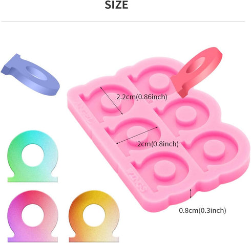 Super Glossy Straw Topper Resin Molds Circle Shape Silicone Molds for Straws Attachment DIY Epoxy Resin Casting Mold Craft...