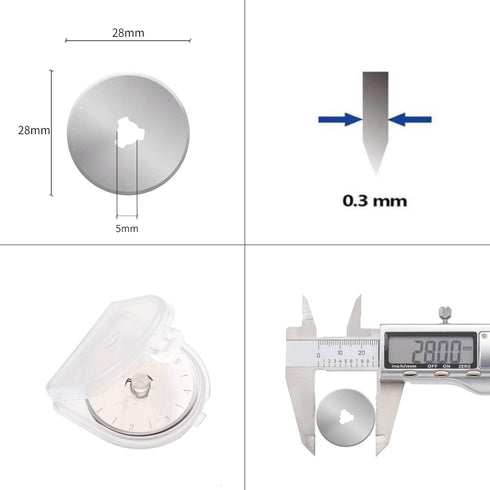28mm Rotary Cutter Blades - 10 Pack Replacement Blades - Sharper Blades Have Better Cutting Effect, Great for Sewing, Quilting Supplies, Fabric an...