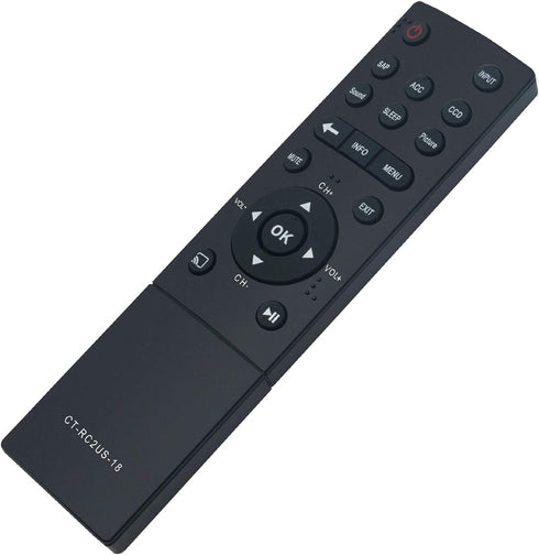 CT-RC2US-18 CTRC2US18 Replace Remote Control fit for Toshiba Smart LED TV HDTV 55L421U 43L621U 55L621U 49L621U 65L621U 43L511U18 50L711U18 55L711U...