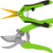 Pruning Shears & Gardening Scissors Set - 7"" Titanium Coated Sharp Garden Clippers, Stainless Steel Garden Shears for Plant - Garden Pruners, Flo...