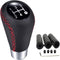 HiSport Gear Shifter Knobs 5 Speed Manual Stick Shift Handle Leather Car Shift Knob with 3 Adapters of Manual Gear Shift Knob for Manual Car Manua...