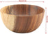 Yosoo Natural Hand-Made Solid Wood Bowl, Classic Large Round Acacia Wood Salad Soup Dining Bowl, Premium Wood Kitchen Utensils(16x7 cm / 6.3x2.8 i...
