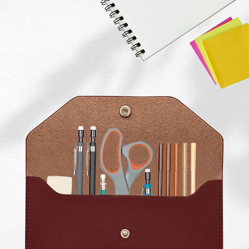 Carrotez Cash Envelopes (PU Leather) Money Envelopes for Cash Gifts, Reusable Cash Envelope Wallet, 1 ea, Letter Engraving - Burgundy...