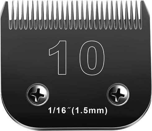 10 Blades Dog Grooming Blades Compatible with Andis/Oster A5/Wahl KM-10 Series Dog Clippers,Detachable Clipper Replacement Blade- Size 10 Blade 1/...