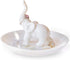 PUDDING CABIN White Elephant Ring Holder Dish Ring Tray for Jewelry | Elephant Gifts for Women Christmas, Birthday, Mother's Day...