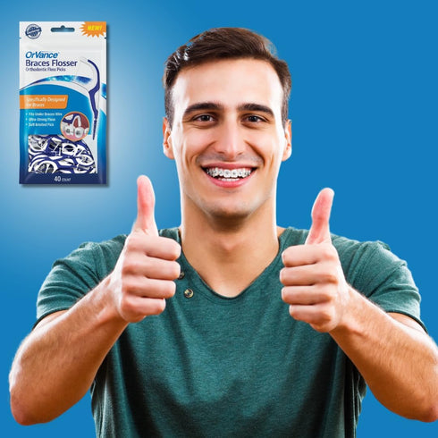 Braces Flosser - Designed for Braces for an Easy & Effective Clean, Ultra Strong Floss - 40 Count (Pack of 3)...