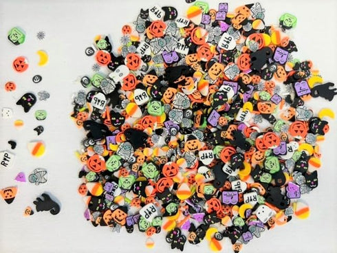 BGM Creations 2,000 Piece Halloween Polymer Clay Slices for Slime Supplies, DIY Nail Art, Halloween Craft Embellishments...