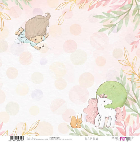 Papers For You - Scrapbooking and Craft Paper Kit | "Fairies Land" Collection | Includes 10 Double Sided Papers with Different Designs | Size 12" ...