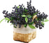 Red Artificial Berry Stems Fruit Fake Silk Berries for Holly Christmas Festival Holiday and Home Decor, Pack of 6 (Blue)...