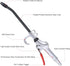 Air Blow Gun with Aluminum Alloy Air Flow Nozzle and Rubber, Pneumatic Air Compressor Accessories Tool, Dust Removal Tool with Anti-slip Rubber Ha...