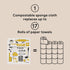 RECYCO Swedish Dishcloths for Kitchen | 6 Packs Kitchen Love Washable Dish Rags | Cellulose Reusable Cleaning Paper Towels | Absorbent Counter Dis...
