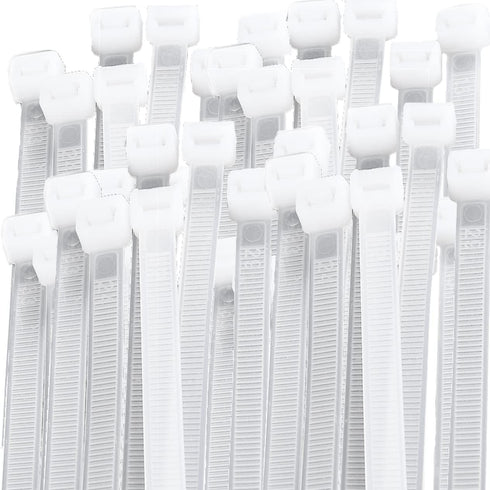 14 Inch Length 75 lbs TENSILE Strength Premium Grade, UV Weather Resistant, Premium Grade - HEAVY DUTY (100 Natural Clear Cable Zip Ties)...