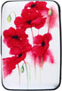 Credit Card Holder RFID Blocking Wallet for Women Men Small Mini Metal Slim Hard Aluminum Business Card Case (Red Poppies)...