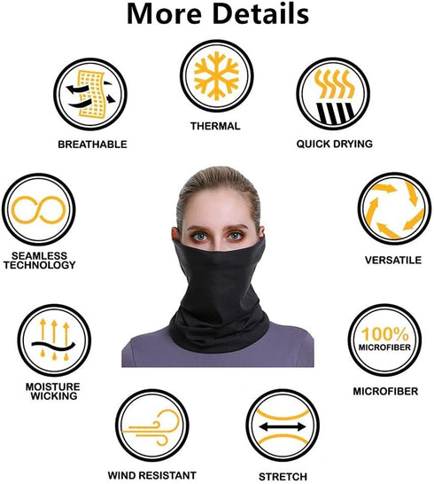 Headband Neck Gaiter Head Wrap Headwear Face Mask Magic Scarf Bandana for Men and Women...