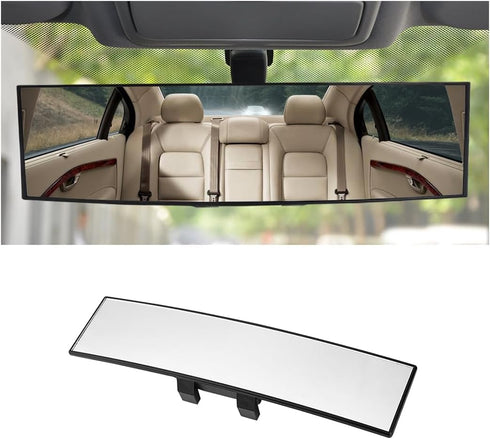 Rear View Mirror for Car, 12.1 inch Interior Clip-on Panoramic Convex Rearview Mirrors, HD Anti Glare Wide Angle and Reduce Blind Spot, Universal ...