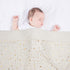 Baby Blanket for Boys Girls Soft Minky with Double Layer Dotted Backing, Star and Moon Printed 30 x 40 Inch Receiving Blanket (Beige)...