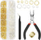 Kingsdun 1200Pcs Jump Rings for Jewelry Making with Lobster Clasps & Needle Nose Pliers, Jump Ring Opener and Tweezers, Jewelry Findings Tool Kit ...