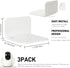 OAPRIRE White Floating Wall Shelves Set of 3 for Security Cameras, Baby Monitors, Speakers & More - Universal Acrylic Small Wall Shelf with Cable ...