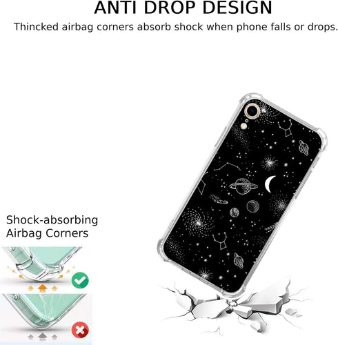 Zodiac & Astrology Case Compatible with iPhone XR, Aesthetic Dark Space Case for iPhone XR for Teens Men & Women, Trendy Cool TPU Bumper Phone Cov...
