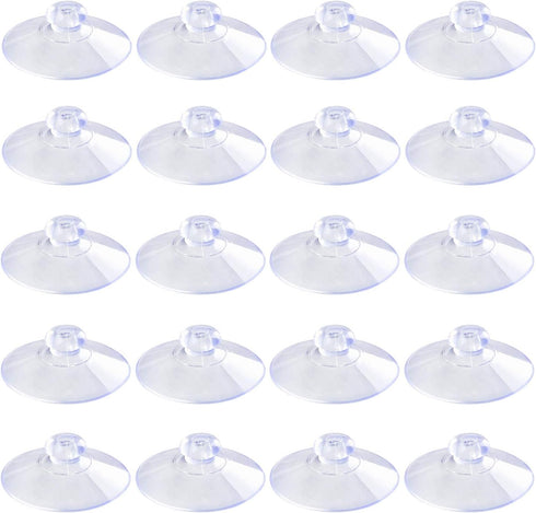 Pawfly 20 Pack Suction Cups 1.8 Inch, Small Rubber Suction Cups for Home Kitchen Bathroom Organization Christmas Decoration Window...