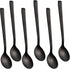 Espresso Spoons 6 PCS, Coffee Spoons 6.5 Inches with Anti Slip Striped Handle, 18/8 Stainless Steel Tea Spoons Set Serving for Ice Cream Dessert, ...