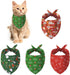 4 Pack Christmas Dog Cat Bandanas Christmas Pet Triangle Scarf Classic Polyester Bibs Kerchief Saliva Towels for Small Medium Large Pets Bandana f...